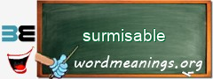 WordMeaning blackboard for surmisable